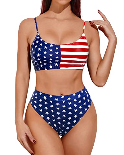 Flattering Sporty Swimwear Women s Two Piece High Waisted