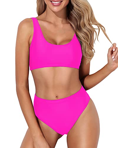 Pink Bikinis Two Piece Swimsuits for Women Tempt Me